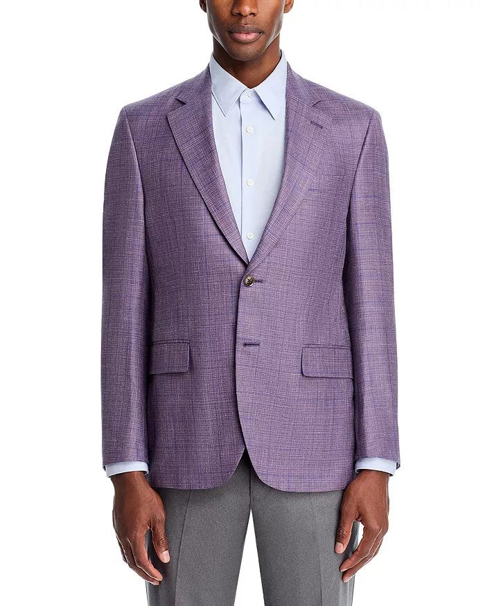 Peter Millar Millar Flynn Windowpane Classic Fit Sport Coat 40R Purple