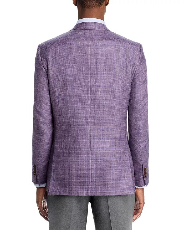 Peter Millar Millar Flynn Windowpane Classic Fit Sport Coat 40R Purple