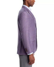 Peter Millar Millar Flynn Windowpane Classic Fit Sport Coat 40R Purple