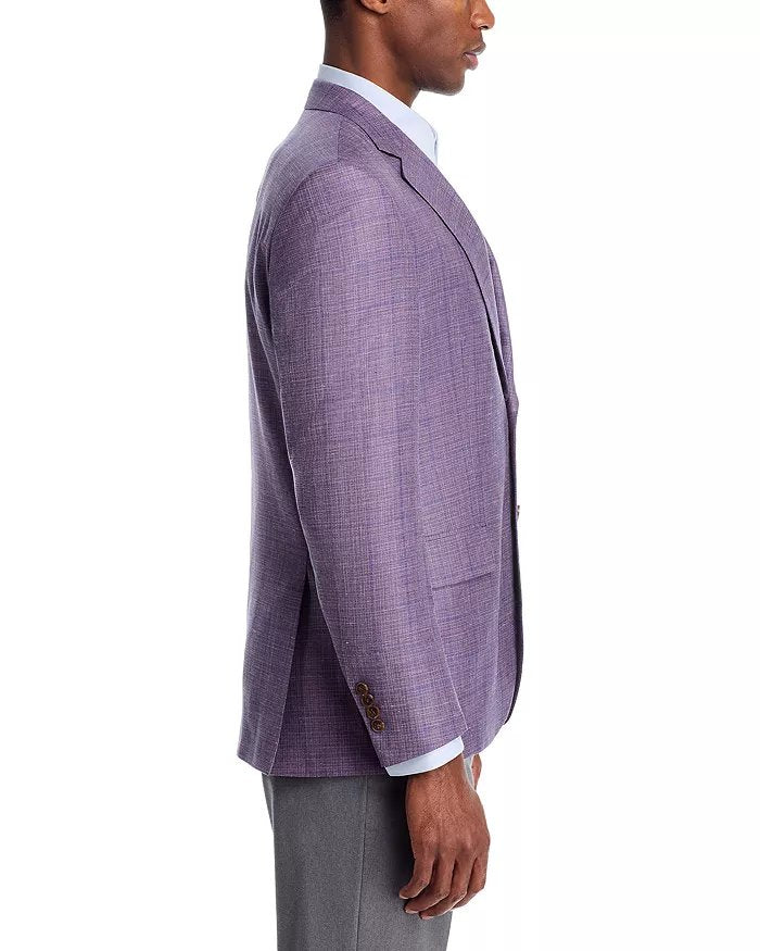 Peter Millar Millar Flynn Windowpane Classic Fit Sport Coat 40R Purple