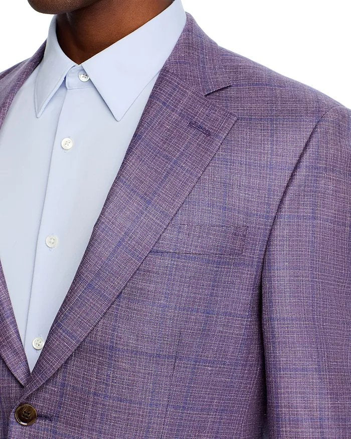 Peter Millar Millar Flynn Windowpane Classic Fit Sport Coat 40R Purple