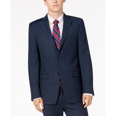 Calvin Klein Mens Slim fit Suit Jacket Blazer 39 S Navy Blue Stretch
