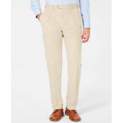 Lauren Ralph Lauren Men's Classic Fit Corduroy Pleated Dress Pants Beige 40 x 30