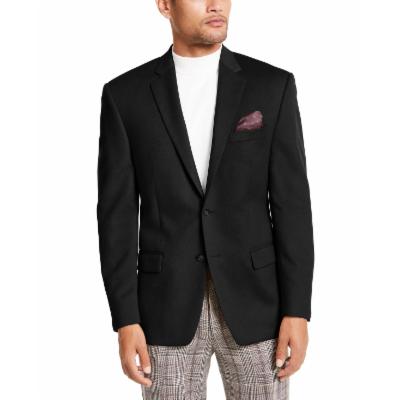 Lauren Ralph Lauren Mens Classic Fit Sport Coat Black 46R