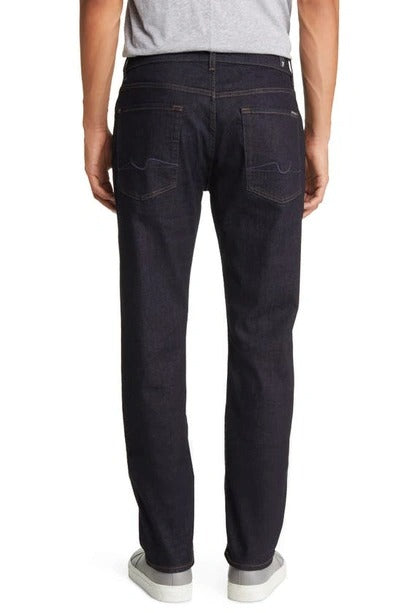 7 For All Mankind The Straight Squiggle Straight Leg Jeans Size 38 Dark Blue