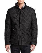 Barbour Mens Powell Regular fit Quilted Coat Large Black Solid