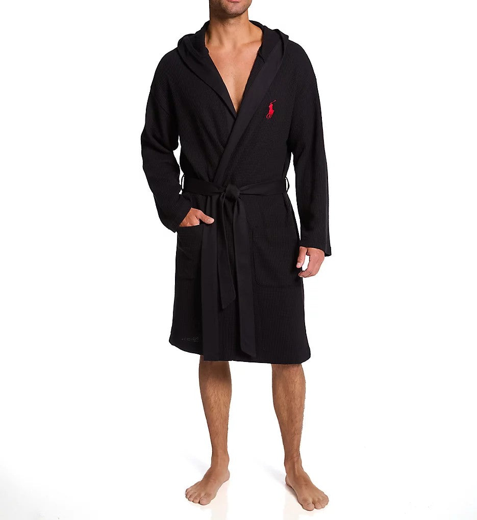 Polo Ralph Lauren Mens Long Robe Polo Black Large / XL