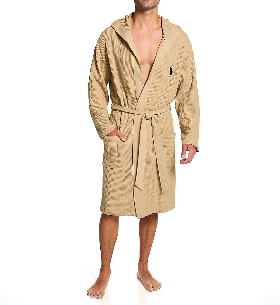 Polo Ralph Lauren Mens Long Robe Classic Khaki Large / XL