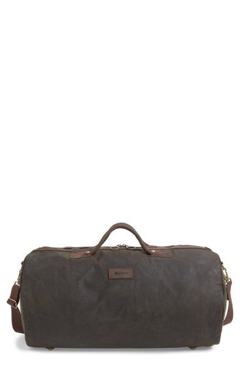 Barbour Men's Wax Cotton Holdall Bag Olive Green