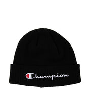 Champion Men's Black Pivot Cuff Beanie Hat Osfa Reg