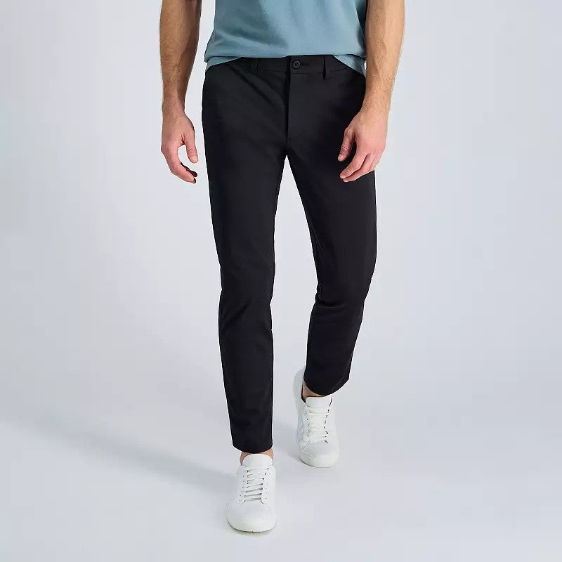 Haggar Mens Straight fit Dress Pants 40 / 29 Black Solid