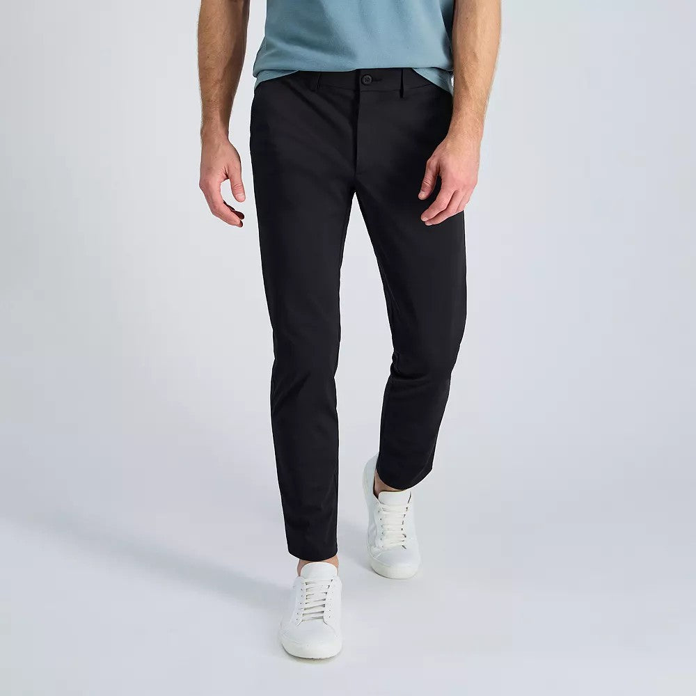 Haggar Mens Straight fit Dress Pants 40 / 29 Black Solid