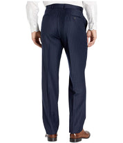 LAUREN Ralph Lauren Edgewood Navy Blue Stripe Dress Pants  36 x 32