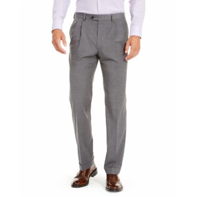 Lauren Ralph Lauren Men's Classic Fit Pleated Dress Pants Grey 32 x 30