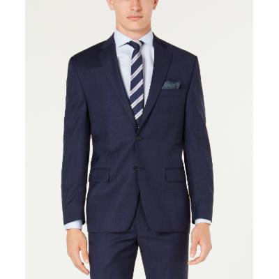 Lauren Ralph Lauren Mens Classic fit Suit Jacket Blazer 36 R Blue Plaid Stretch