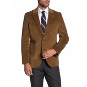 Nautica Men's Modern Fit Active Corduroy Sport Coat Blazer Camel Brown 40R