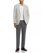 Jack Victor Hampton Plaid Jersey Jacket Sport Coat 40 R Light Grey / Blue
