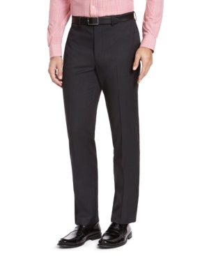 Izod Mens Classic fit Dress Pants 30 / 32 Dark Grey Solid Stretch