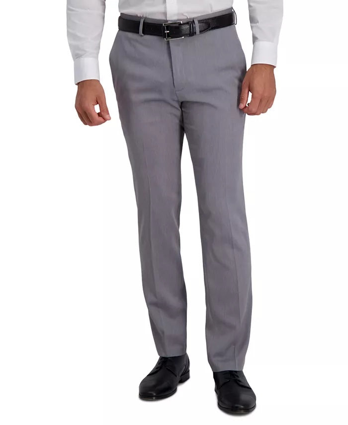 Kenneth Cole Mens Slim fit Dress Pants 32 / 29 Heather Gray Solid