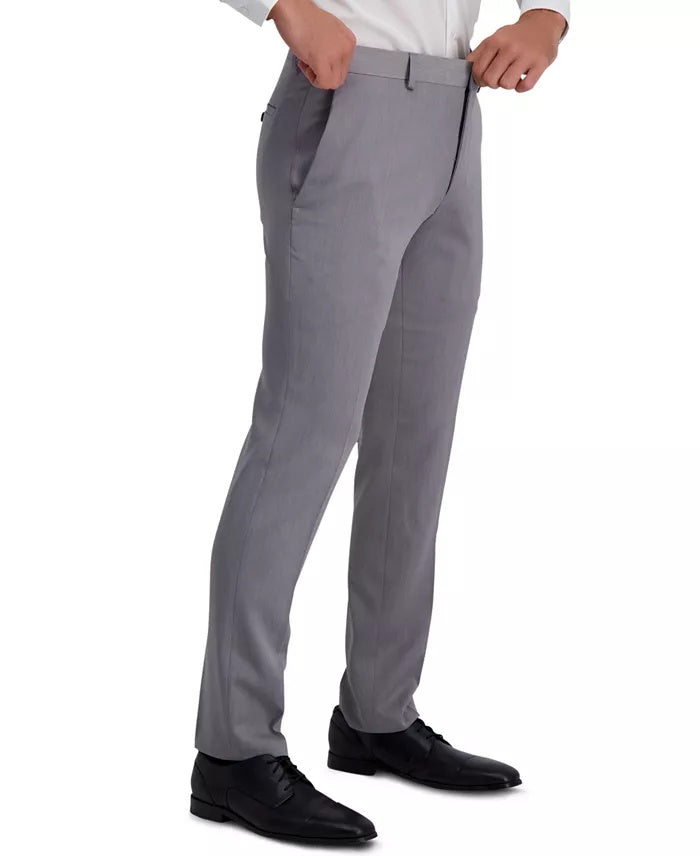 Kenneth Cole Mens Slim fit Dress Pants 32 / 29 Heather Gray Solid