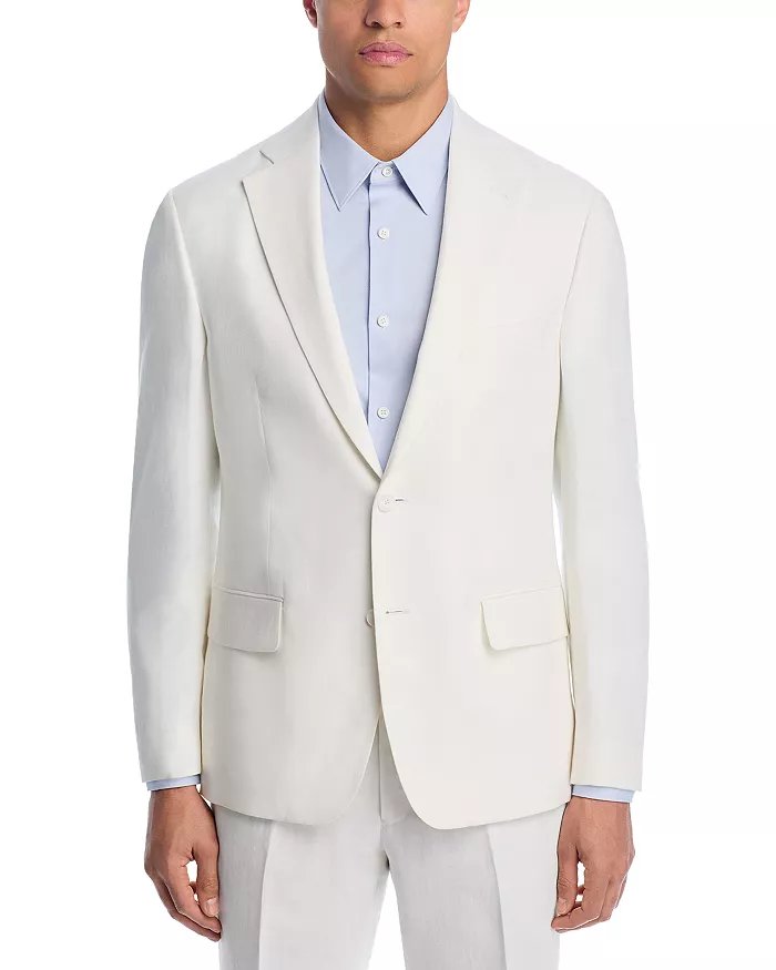 Vince Mens Linen Slim fit Suit Jacket Blazer 40 S White