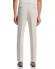 Vince Linen & Cotton Twill Drawstring Dress Pants 32 Elasticated Waistband Tan