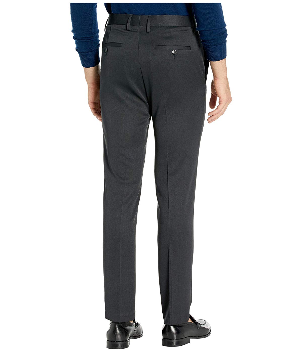 Kenneth Cole Mens Slim fit Dress Pants 34 / 34 Grey Solid Stretch