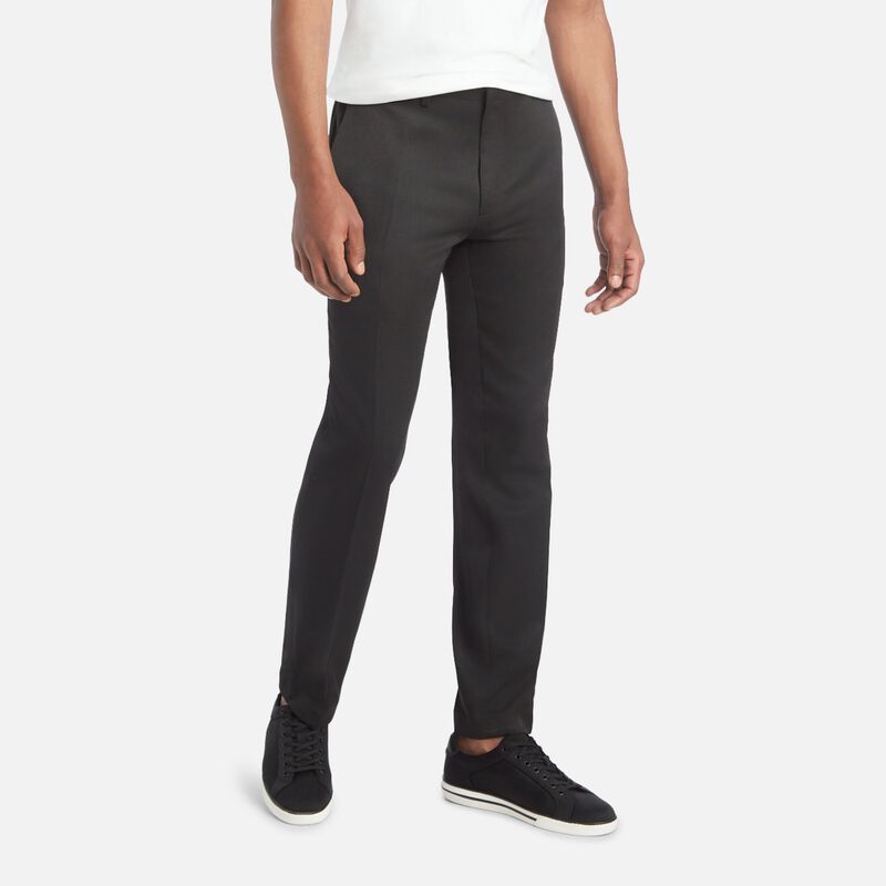 Kenneth Cole Mens Slim fit Dress Pants 31 / 30 Black Solid Stretch