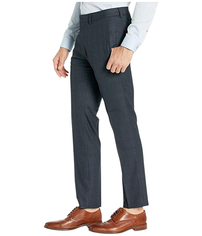 Kenneth Cole Mens Slim fit Dress Pants 30 / 30 Gray Check