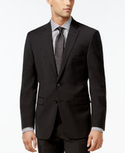 Calvin Klein Mens Slim fit Suit Jacket Blazer 39 R Black Solid Stretch