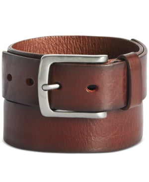 Perry Ellis Men's Grained Leather ApparelBelt Belt Brown 30