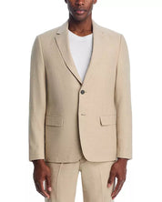 Theory Mens Slim fit Chambers Wool Linen Suit Jacket Blazer 38 S Tan Beige Solid