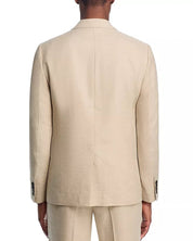 Theory Mens Slim fit Chambers Wool Linen Suit Jacket Blazer 38 S Tan Beige Solid