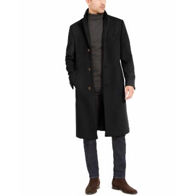 Lauren Ralph Lauren Mens Classic-Fit Wool Overcoat Coat 38S Black