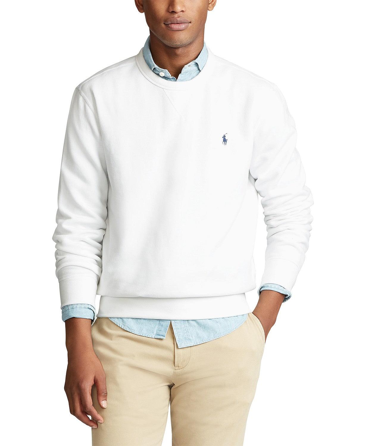 Ralph Lauren Polo Men's Fleece Crewneck Sweatshirt XL White