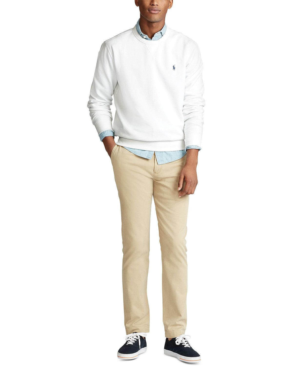 Ralph Lauren Polo Men's Fleece Crewneck Sweatshirt XL White