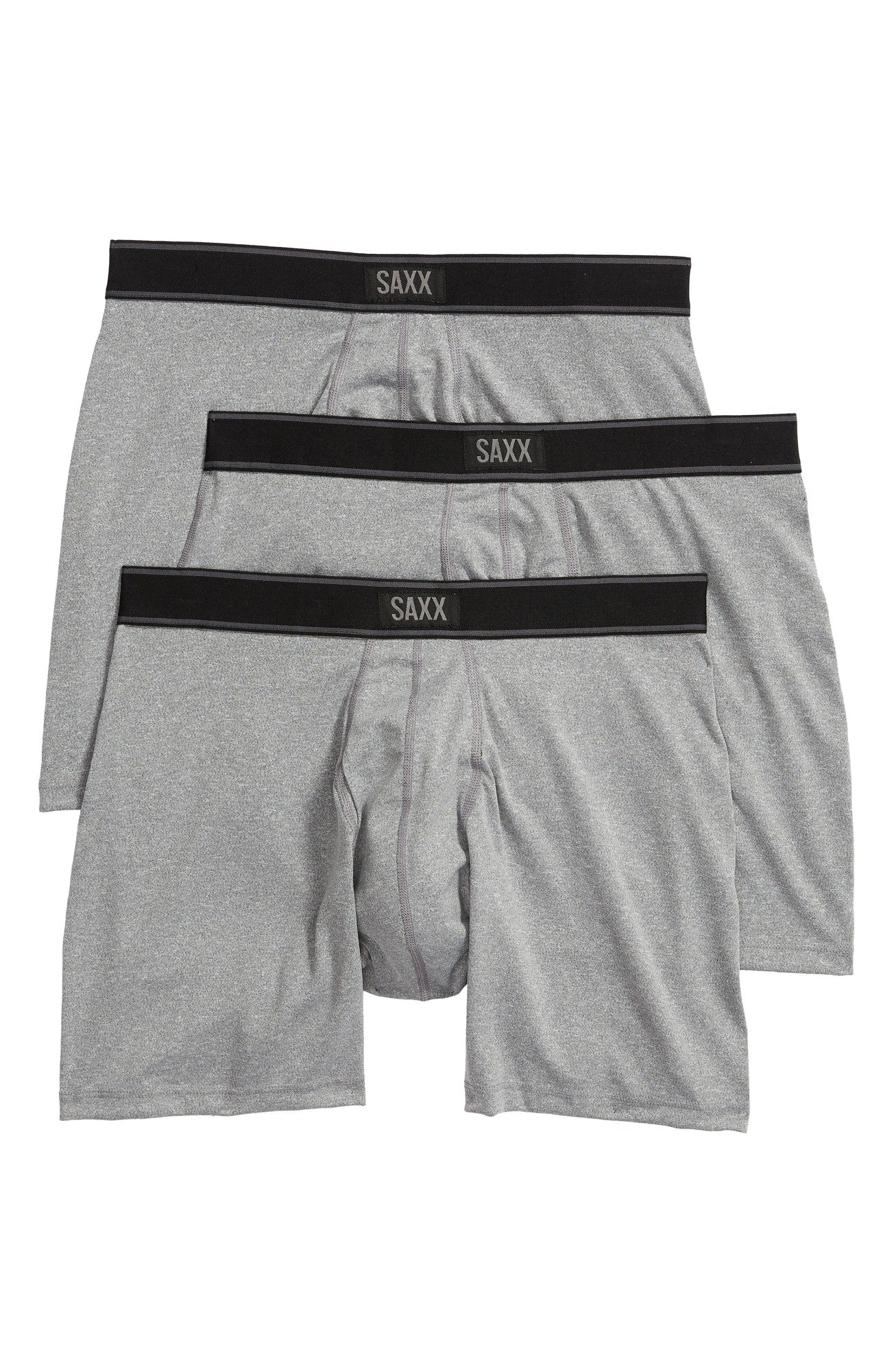 Saxx Underwear Mens 3 Pack Boxer Briefs Underwear XL Grey