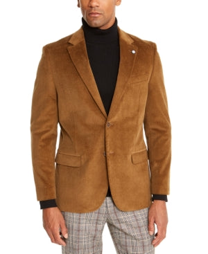 Nautica Men's Modern Fit Corduroy Sport Coat Blazer Camel Brown  42S