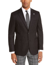 Nautica Mens Slim fit Sport Coat Blazer 38 S Black Solid Stretch