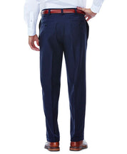 Haggar Men's Classic Fit Pleated Expandable Suit Dress Pants Blue 34 x 32