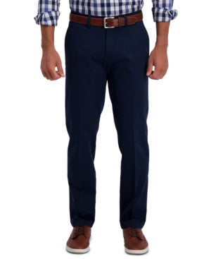 Haggar Mens Straight fit Dress Pants 32 / 34 Blue Solid