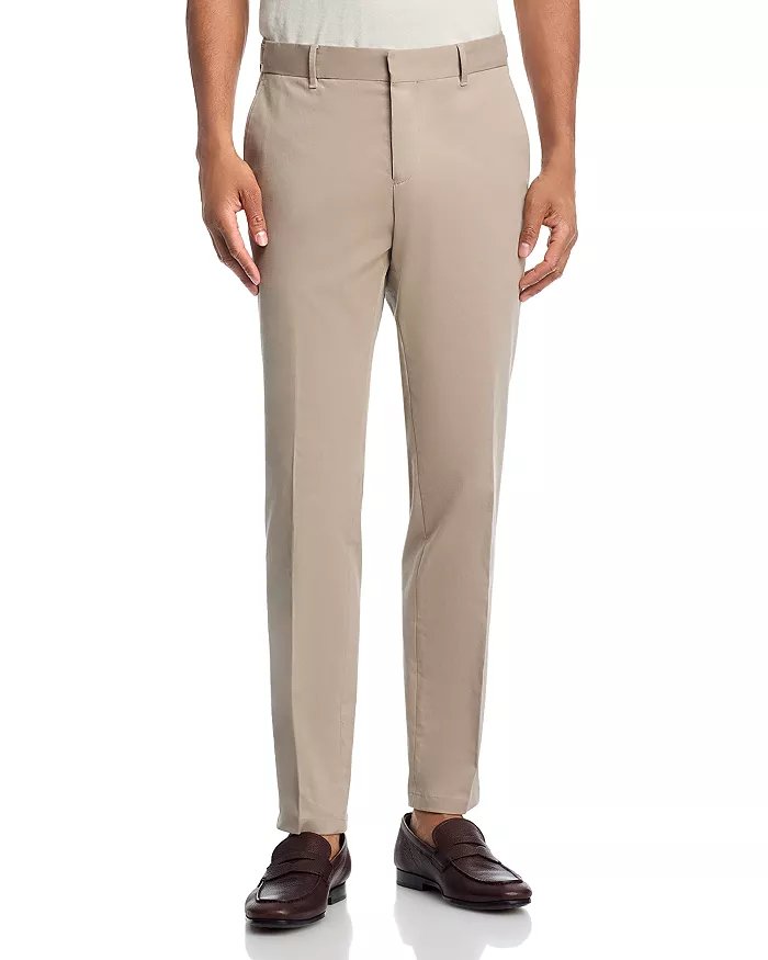 Hugo Boss Men Slim fit Cotton Chinos Pants 34 / 32 Beige Solid