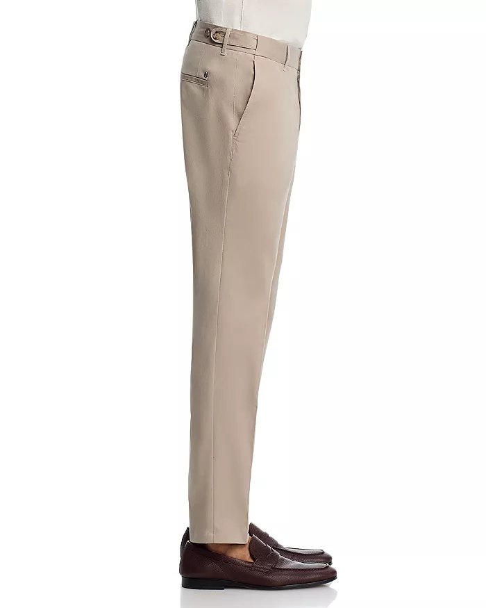 Hugo Boss Men Slim fit Cotton Chinos Pants 34 / 32 Beige Solid