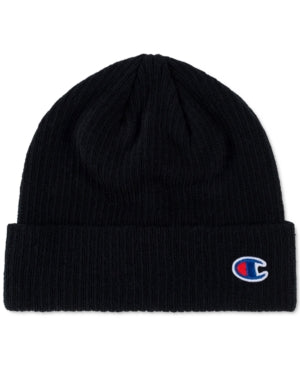 Champion Mens Logo Cuff Beanie Hat Black Red Blue