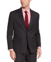 Izod Mens Classic fit Suit Jacket Blazer 42 L Dark Grey Solid