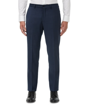 AX Armani Exchange Men's Slim-Fit Navy Birdseye Dress Suit Pants 36 x 30 Blue