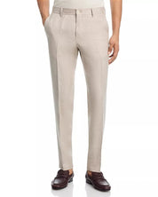 Hugo Boss Men Slim fit  Linen Dress Pants 36 / 32 Tan Beige Solid