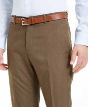 Perry Ellis Portfolio Mens Plaid Modern Fit Dress Pants Brown 32 X 29