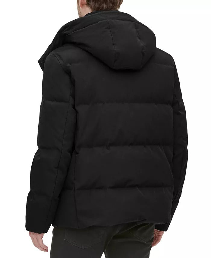 Cole Haan Men's Kenny Puffer Parka Jacket  Black  Size Large
