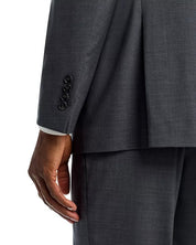 Hart Schaffner Marx Mens Wool New York 2 Piece Suit 44 R / 38 Waist Gray Solid